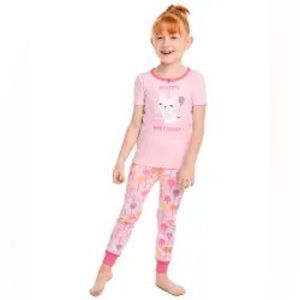 Brand New Gymboree Girls Birthday Cat Snug Fit Cotton Pajamas - Gymmies